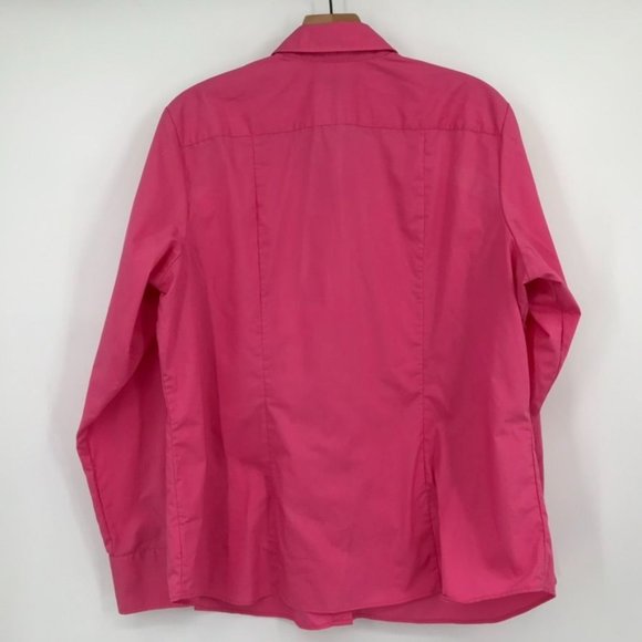 Lands' End women's blouse button up size 18 W plus longsleeve cotton blend - Picture 4 of 6